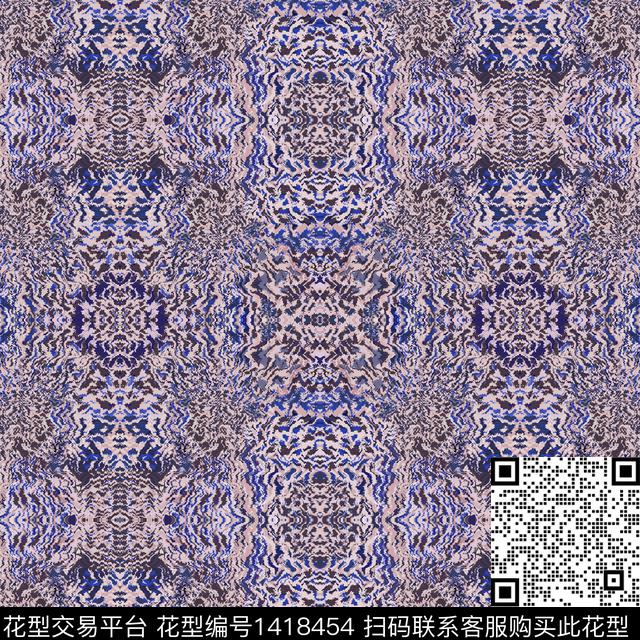 扎染华亿平台迷彩小碎花数码印花华亿平台下载（图片编号: 1418454） - 瓦栏（Walan）