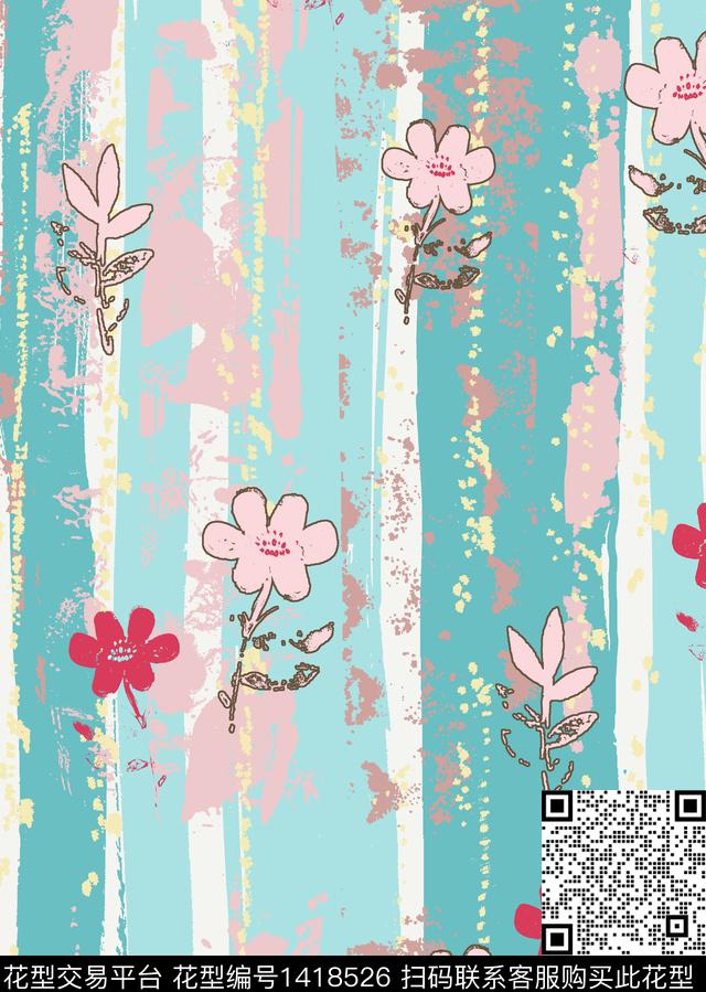 时尚肌理女装传统印花华亿平台下载（图片编号: 1418526） - 瓦栏（Walan）