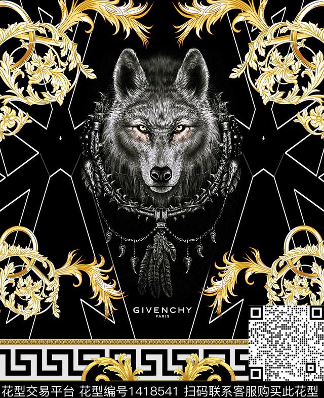 数码华亿平台数码定位花大牌风数码印花华亿平台下载（图片编号: 1418541） - 瓦栏（Walan）