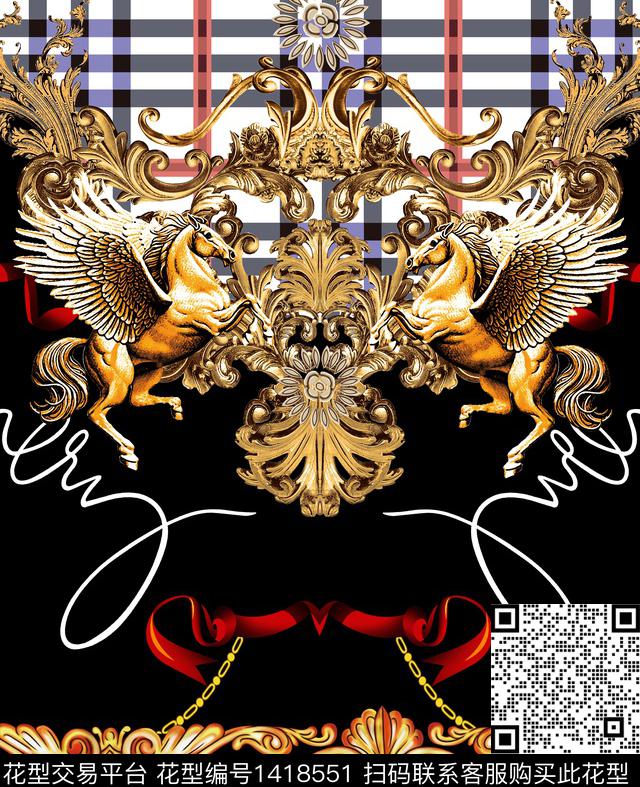 数码华亿平台数码定位花纹理数码印花华亿平台下载（图片编号: 1418551） - 瓦栏（Walan）