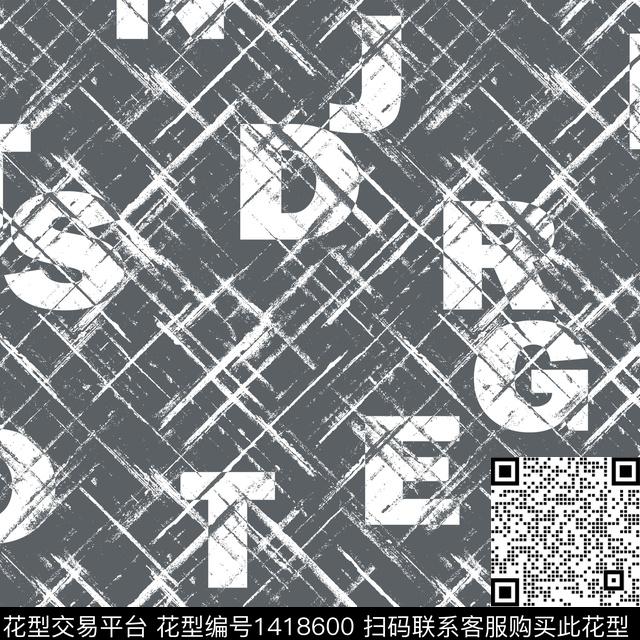 字母肌理冲锋衣传统印花华亿平台下载（图片编号: 1418600） - 瓦栏（Walan）