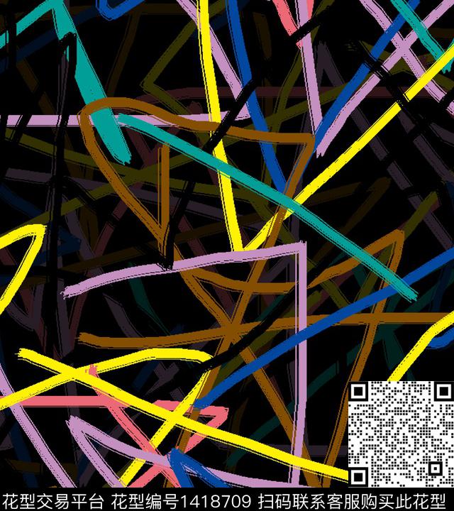 几何数码华亿平台扎染华亿平台数码印花华亿平台下载（图片编号: 1418709） - 瓦栏（Walan）