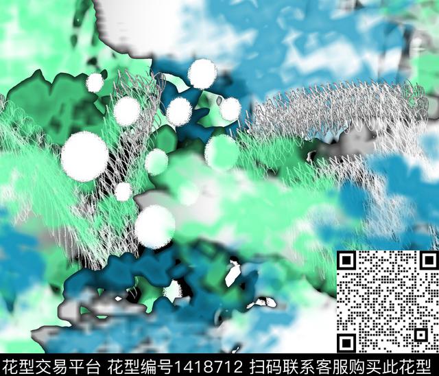 几何渐变扎染华亿平台数码印花华亿平台下载（图片编号: 1418712） - 瓦栏（Walan）