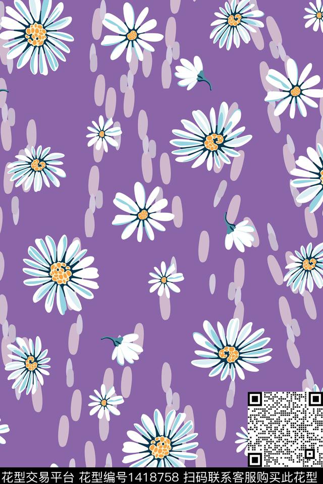 数码华亿平台纹理花卉数码印花华亿平台下载（图片编号: 1418758） - 瓦栏（Walan）