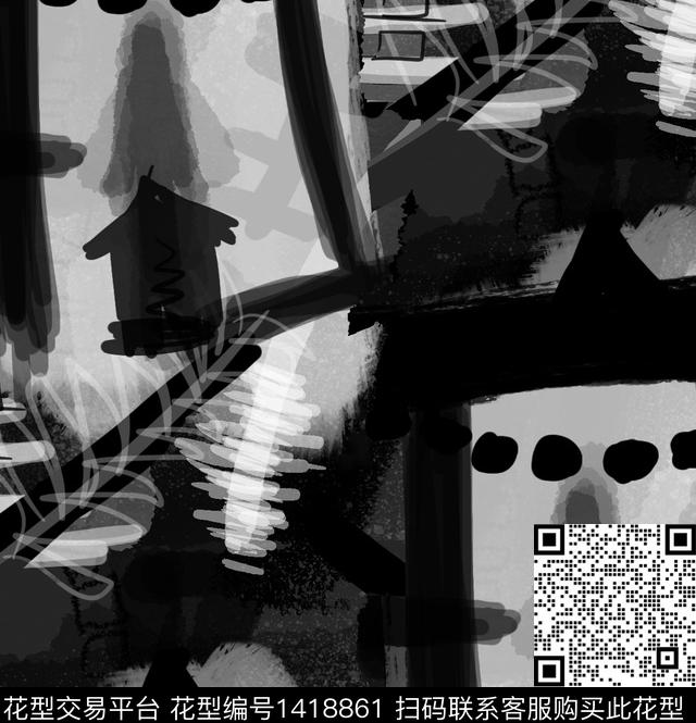 羽绒服迷彩笔触数码印花华亿平台下载（图片编号: 1418861） - 瓦栏（Walan）