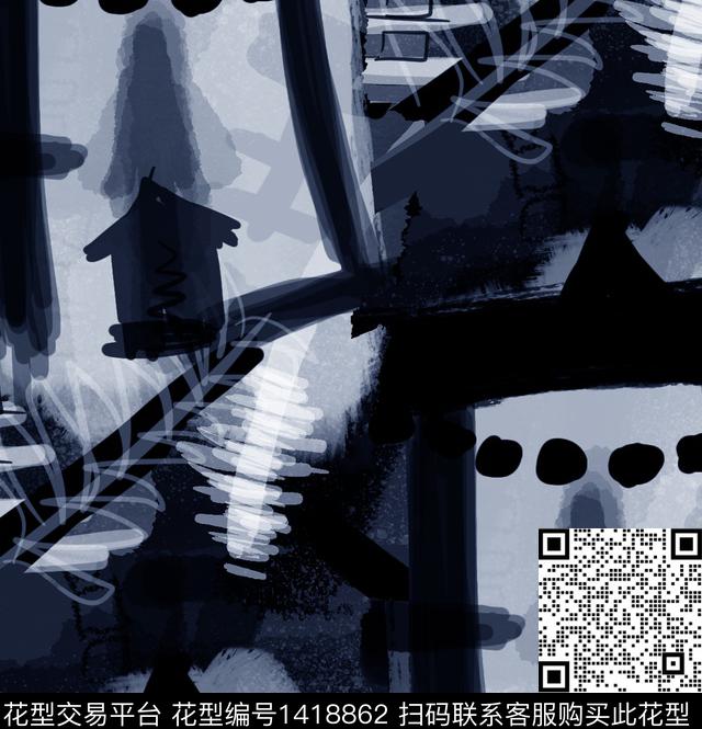 羽绒服迷彩笔触数码印花华亿平台下载（图片编号: 1418862） - 瓦栏（Walan）