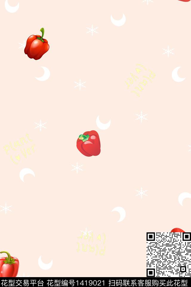 几何大牌风卡通数码印花华亿平台下载（图片编号: 1419021） - 瓦栏（Walan）