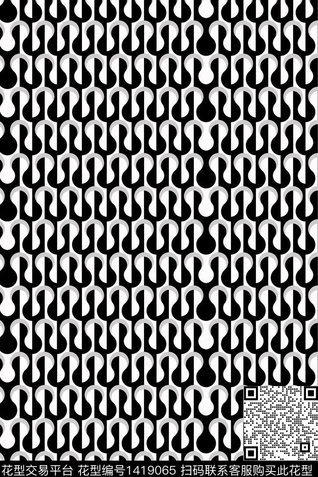 几何大牌风卡通数码印花华亿平台下载（图片编号: 1419065） - 瓦栏（Walan）