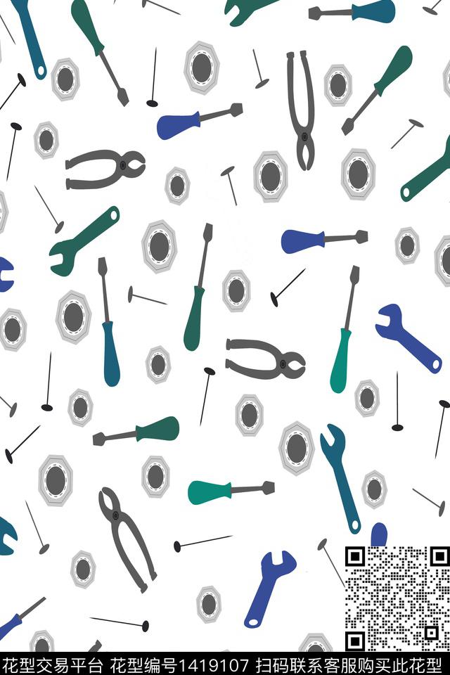 几何连衣裙数码华亿平台数码印花华亿平台下载（图片编号: 1419107） - 瓦栏（Walan）