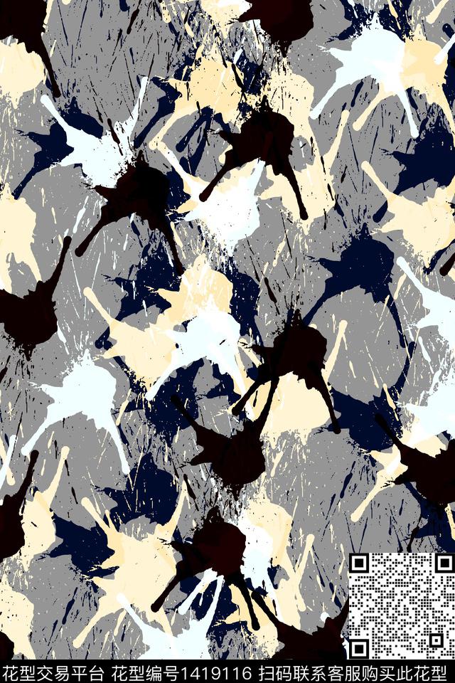 抽象男装家居服户外传统印花华亿平台下载（图片编号: 1419116） - 瓦栏（Walan）