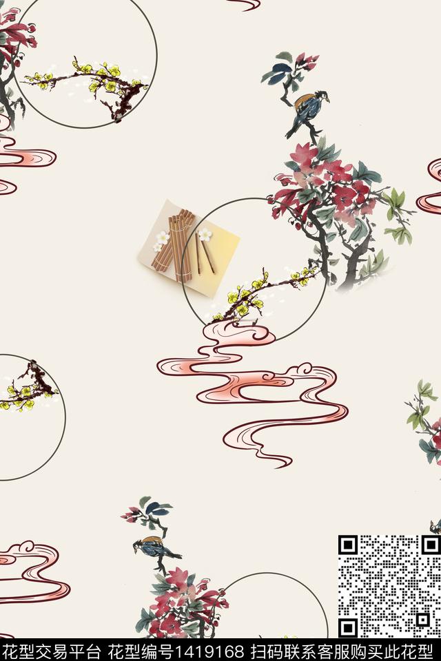 连衣裙旗袍中国风传统印花华亿平台下载（图片编号: 1419168） - 瓦栏（Walan）