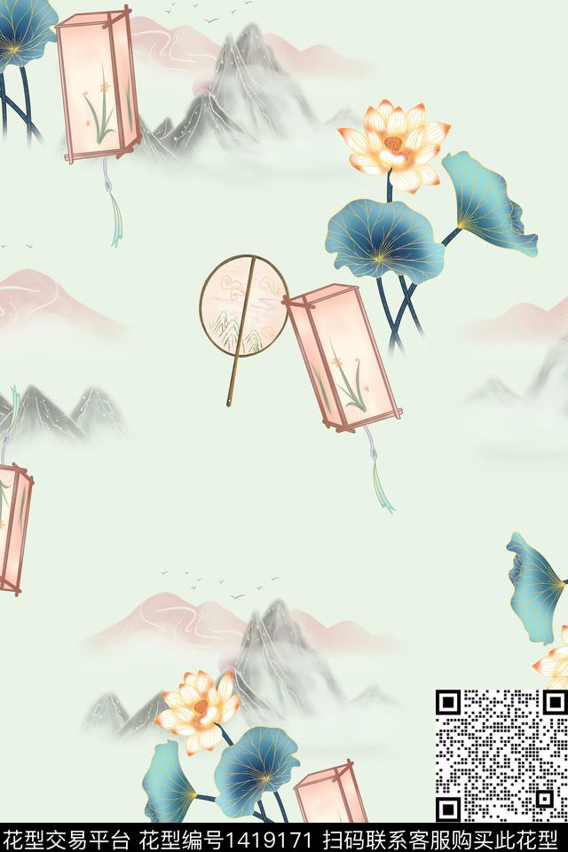 连衣裙旗袍中国风传统印花华亿平台下载（图片编号: 1419171） - 瓦栏（Walan）