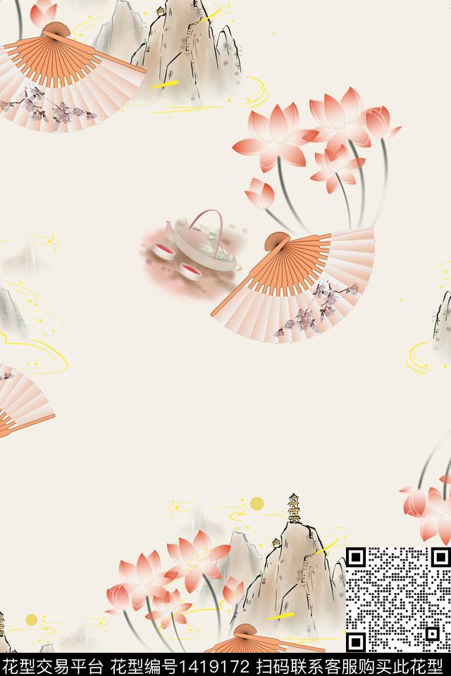 连衣裙旗袍中国风传统印花华亿平台下载（图片编号: 1419172） - 瓦栏（Walan）