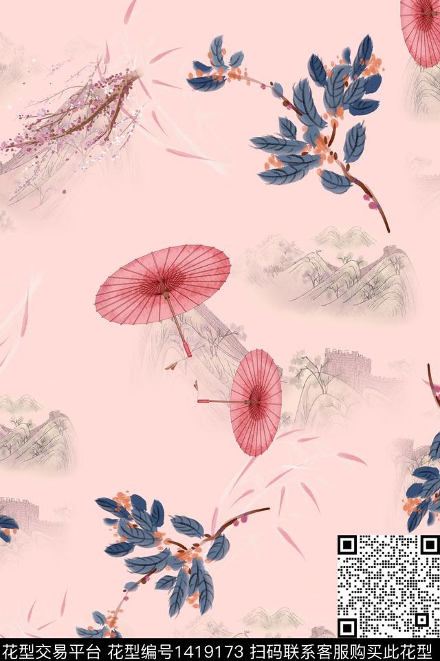 连衣裙旗袍中国风传统印花华亿平台下载（图片编号: 1419173） - 瓦栏（Walan）