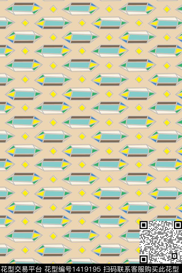 几何简约数码华亿平台数码印花华亿平台下载（图片编号: 1419195） - 瓦栏（Walan）