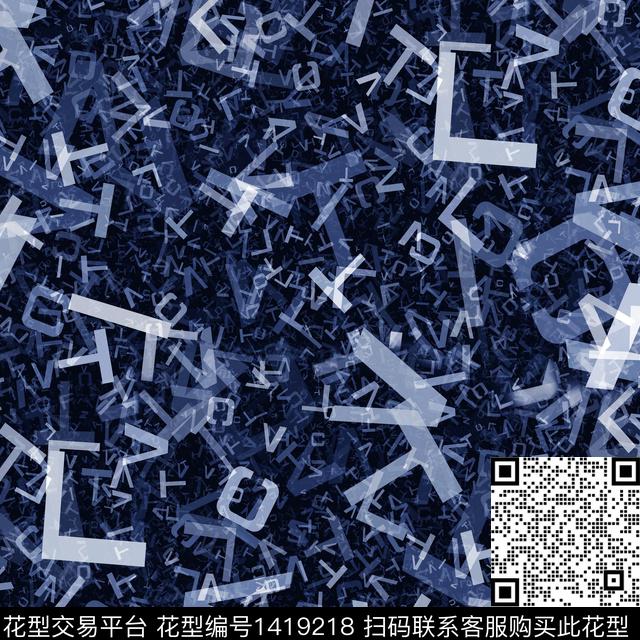字母羽绒服科技感数码印花华亿平台下载（图片编号: 1419218） - 瓦栏（Walan）