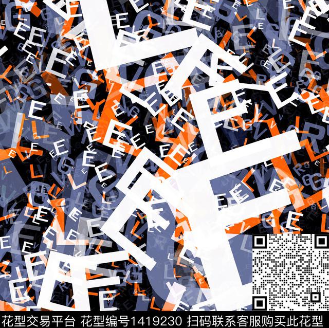 字母羽绒服3D立体数码印花华亿平台下载（图片编号: 1419230） - 瓦栏（Walan）