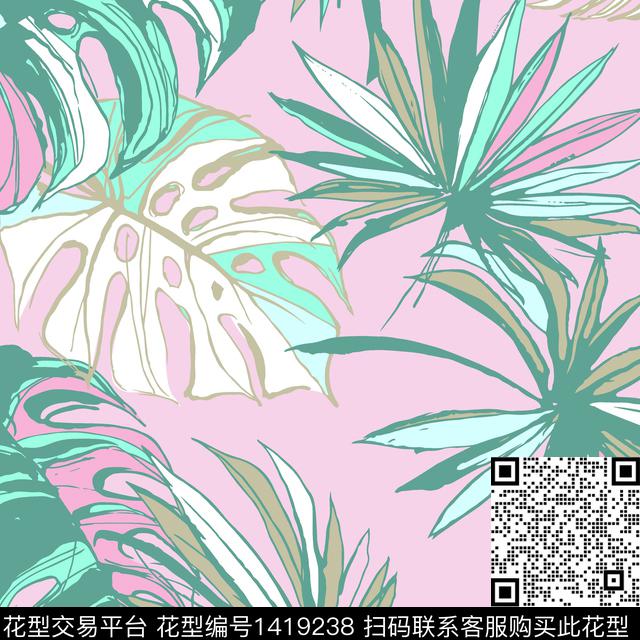 数码华亿平台女装清爽底花卉数码印花华亿平台下载（图片编号: 1419238） - 瓦栏（Walan）