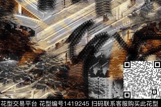 几何字母数码华亿平台数码印花华亿平台下载（图片编号: 1419245） - 瓦栏（Walan）