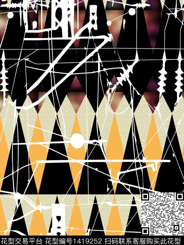 字母数码华亿平台扎染华亿平台数码印花华亿平台下载（图片编号: 1419252） - 瓦栏（Walan）