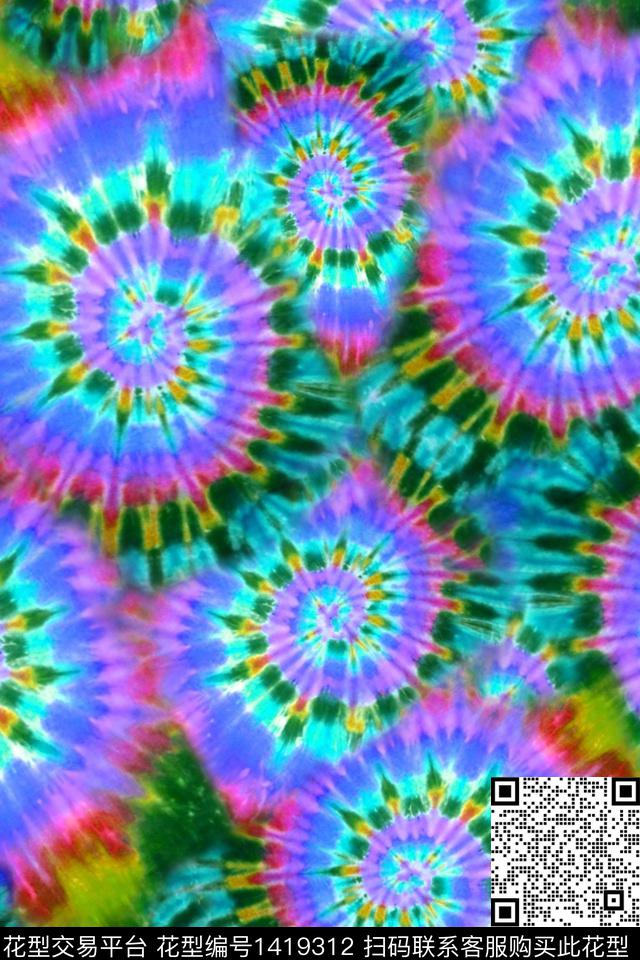 渐变数码华亿平台扎染华亿平台数码印花华亿平台下载（图片编号: 1419312） - 瓦栏（Walan）