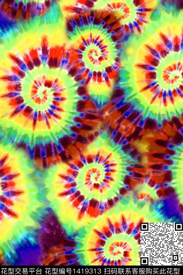 渐变数码华亿平台扎染华亿平台数码印花华亿平台下载（图片编号: 1419313） - 瓦栏（Walan）