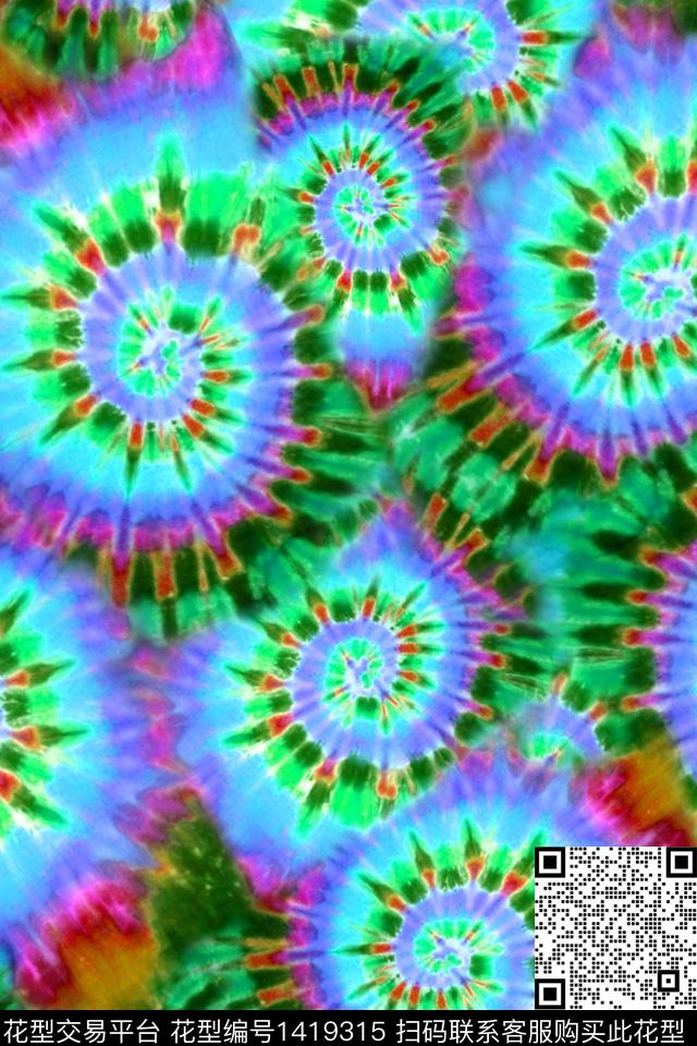 渐变数码华亿平台扎染华亿平台数码印花华亿平台下载（图片编号: 1419315） - 瓦栏（Walan）