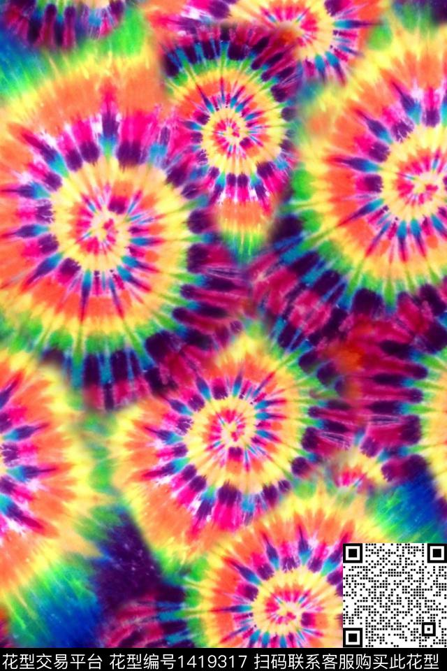 渐变数码华亿平台扎染华亿平台数码印花华亿平台下载（图片编号: 1419317） - 瓦栏（Walan）