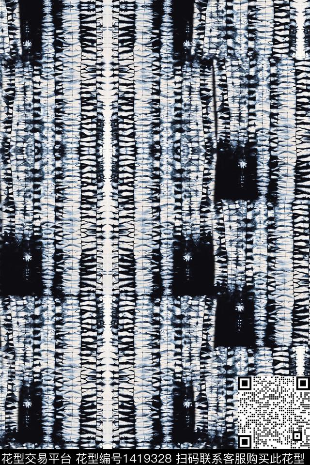 渐变扎染华亿平台女装数码印花华亿平台下载（图片编号: 1419328） - 瓦栏（Walan）