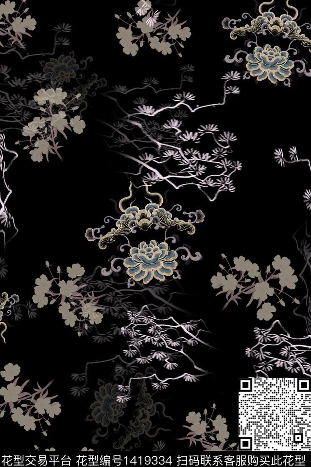 连衣裙旗袍中国风传统印花华亿平台下载（图片编号: 1419334） - 瓦栏（Walan）