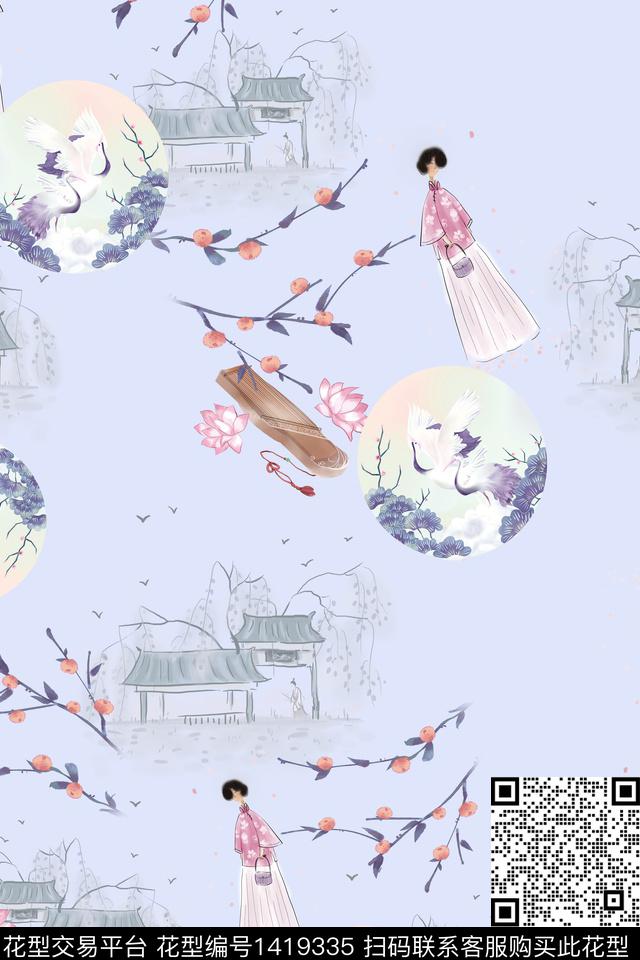 连衣裙旗袍中国风传统印花华亿平台下载（图片编号: 1419335） - 瓦栏（Walan）