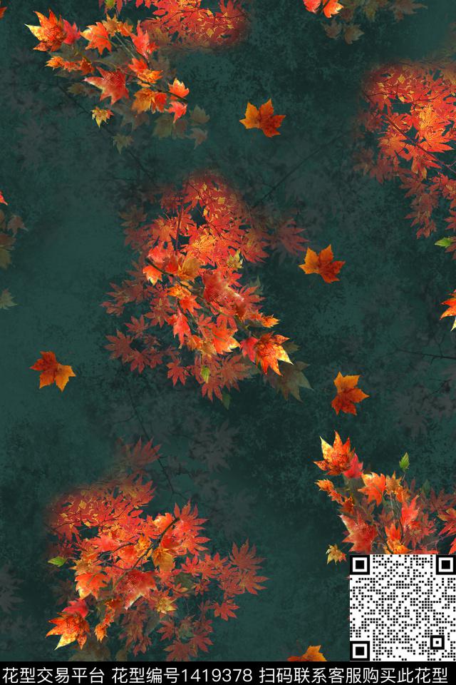 数码华亿平台花卉中国风数码印花华亿平台下载（图片编号: 1419378） - 瓦栏（Walan）