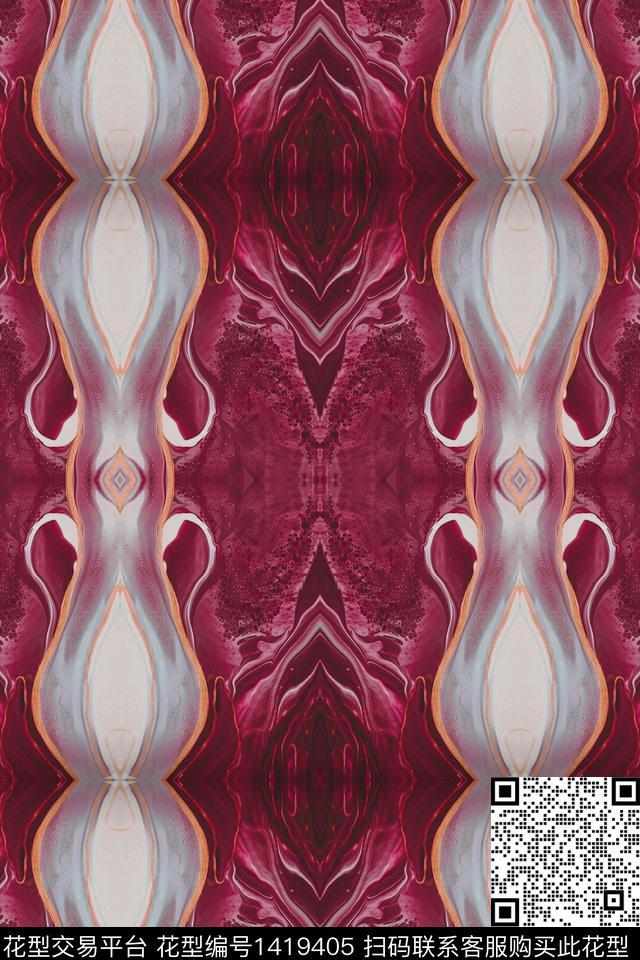 数码华亿平台女装复古数码印花华亿平台下载（图片编号: 1419405） - 瓦栏（Walan）