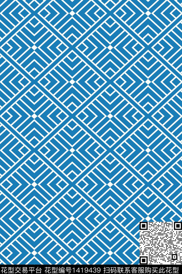 几何大牌风卡通数码印花华亿平台下载（图片编号: 1419439） - 瓦栏（Walan）