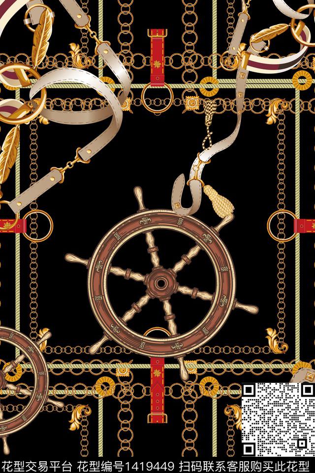 民族花卉复古大牌风数码印花华亿平台下载（图片编号: 1419449） - 瓦栏（Walan）