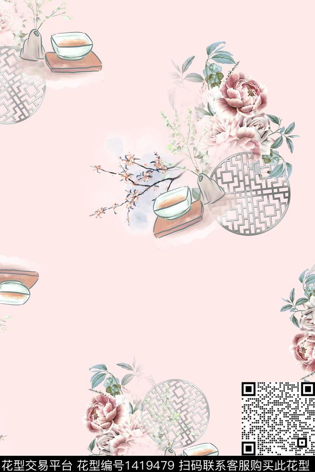 连衣裙旗袍中国风传统印花华亿平台下载（图片编号: 1419479） - 瓦栏（Walan）