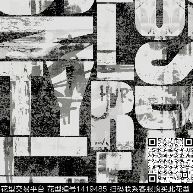 肌理字母冲锋衣数码印花华亿平台下载（图片编号: 1419485） - 瓦栏（Walan）