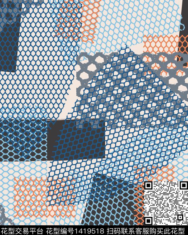 时尚肌理女装传统印花华亿平台下载（图片编号: 1419518） - 瓦栏（Walan）