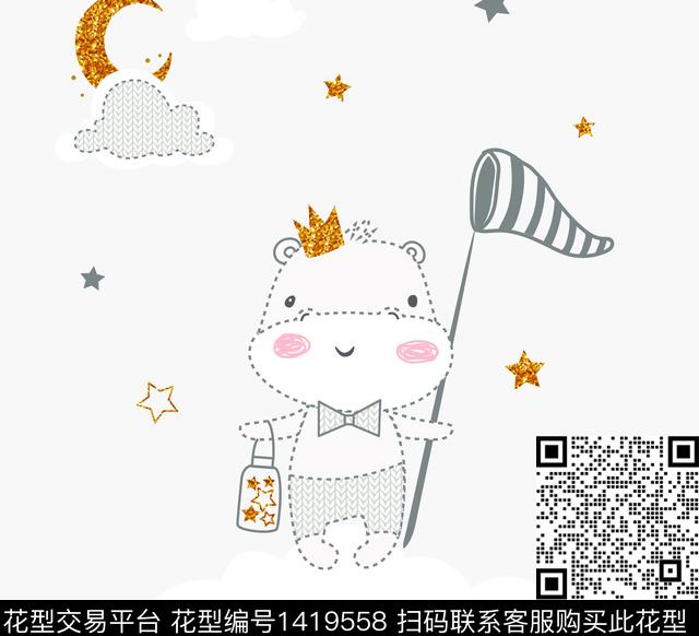 简约卡通动物趣味数码印花华亿平台下载（图片编号: 1419558） - 瓦栏（Walan）