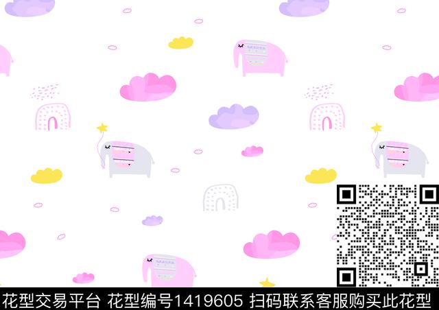 撞色卡通萌趣数码印花华亿平台下载（图片编号: 1419605） - 瓦栏（Walan）