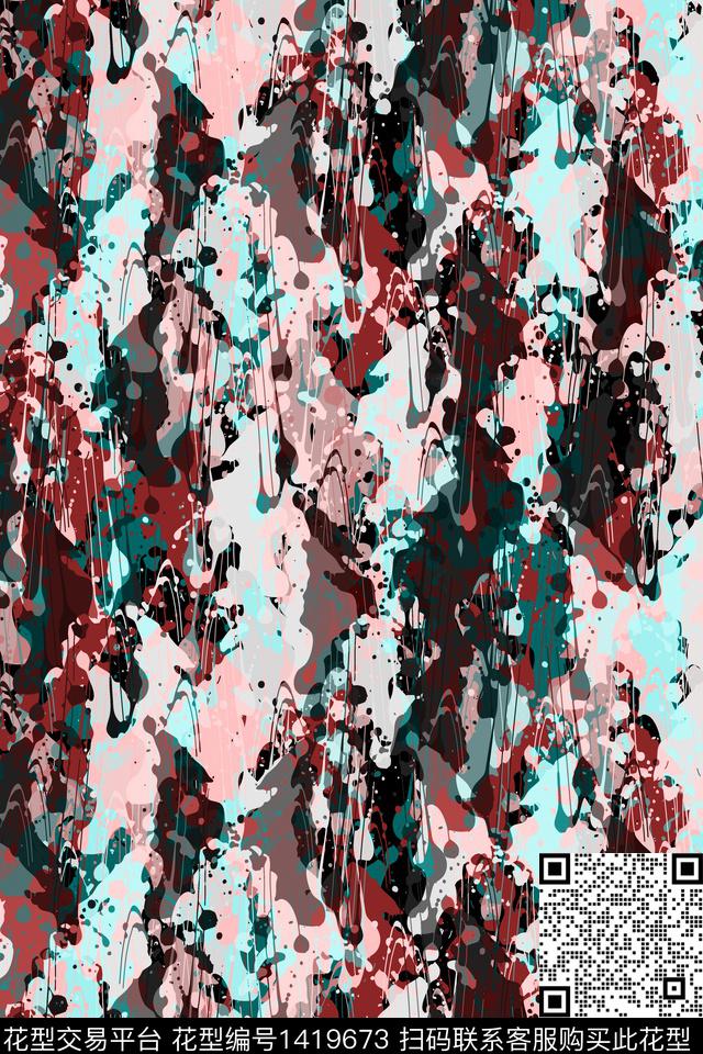 抽象男装家居服户外传统印花华亿平台下载（图片编号: 1419673） - 瓦栏（Walan）