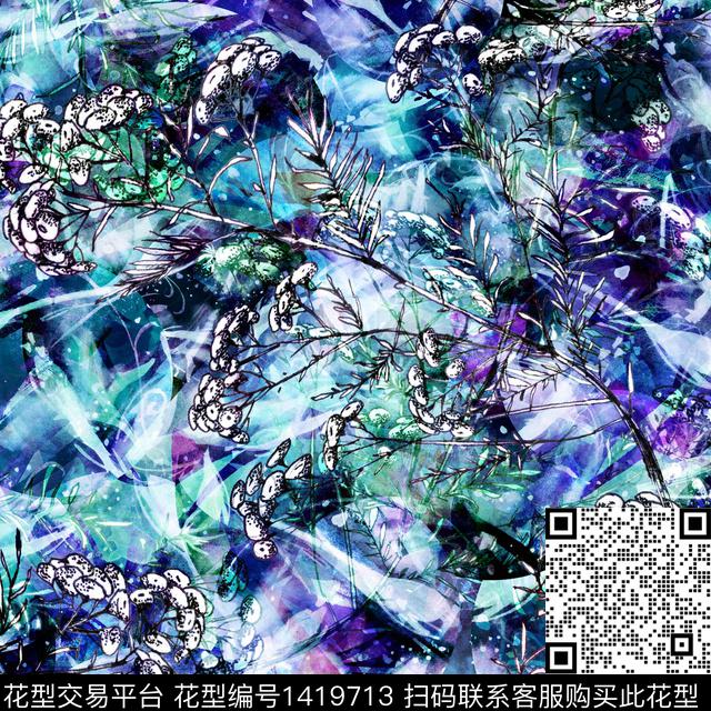 数码华亿平台花卉热带华亿平台数码印花华亿平台下载（图片编号: 1419713） - 瓦栏（Walan）