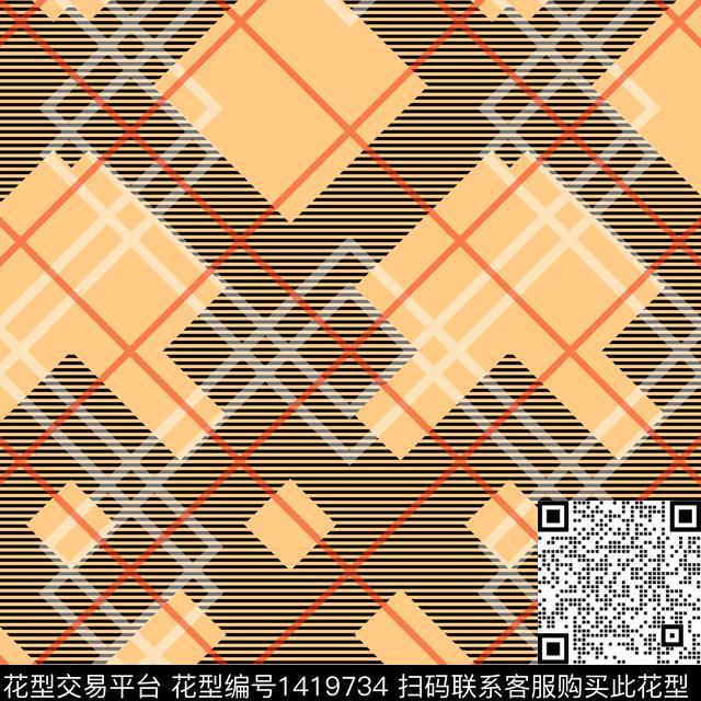 线条奢华几何数码印花华亿平台下载（图片编号: 1419734） - 瓦栏（Walan）