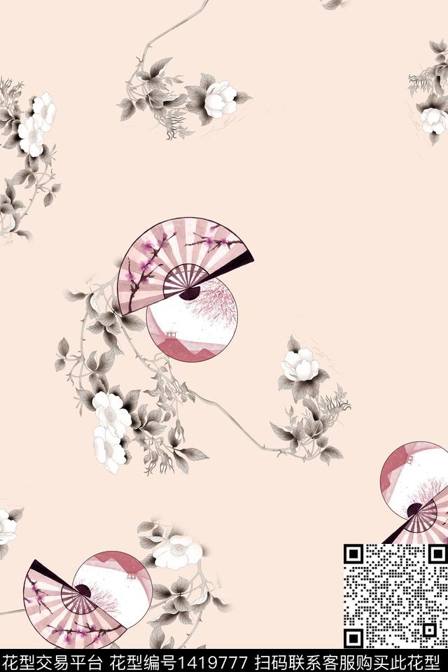 连衣裙女装旗袍传统印花华亿平台下载（图片编号: 1419777） - 瓦栏（Walan）