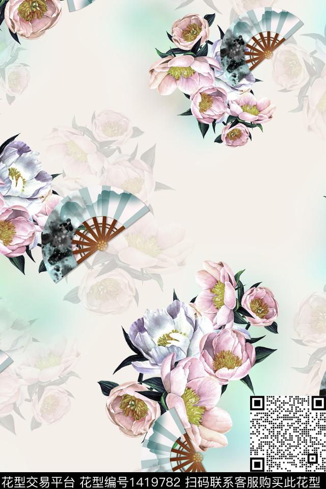 连衣裙女装旗袍传统印花华亿平台下载（图片编号: 1419782） - 瓦栏（Walan）