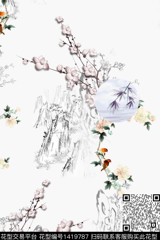 连衣裙女装旗袍传统印花华亿平台下载（图片编号: 1419787） - 瓦栏（Walan）