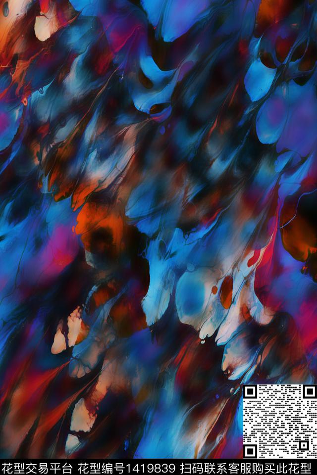 肌理抽象配饰数码印花华亿平台下载（图片编号: 1419839） - 瓦栏（Walan）