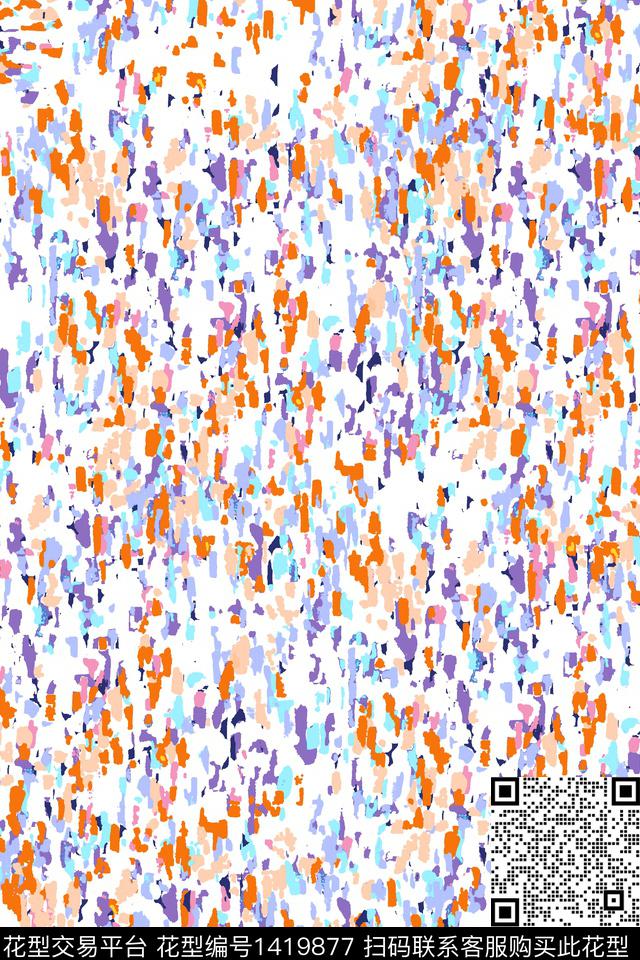几何小清新抽象数码印花华亿平台下载（图片编号: 1419877） - 瓦栏（Walan）