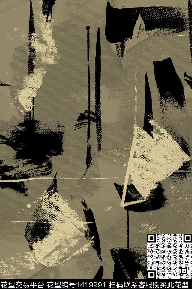 几何男装满版花大牌风传统印花华亿平台下载（图片编号: 1419991） - 瓦栏（Walan）