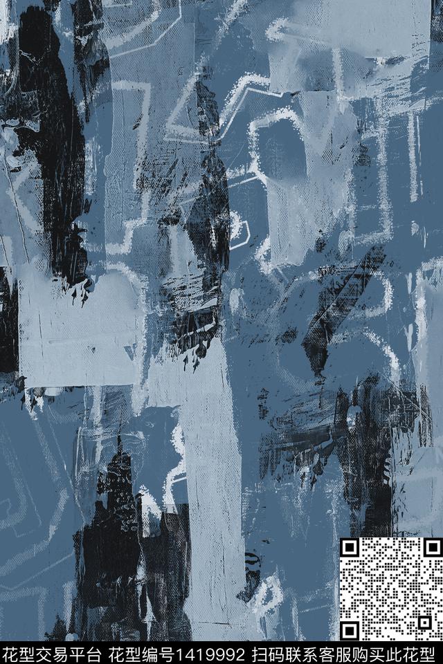 几何男装满版花大牌风传统印花华亿平台下载（图片编号: 1419992） - 瓦栏（Walan）